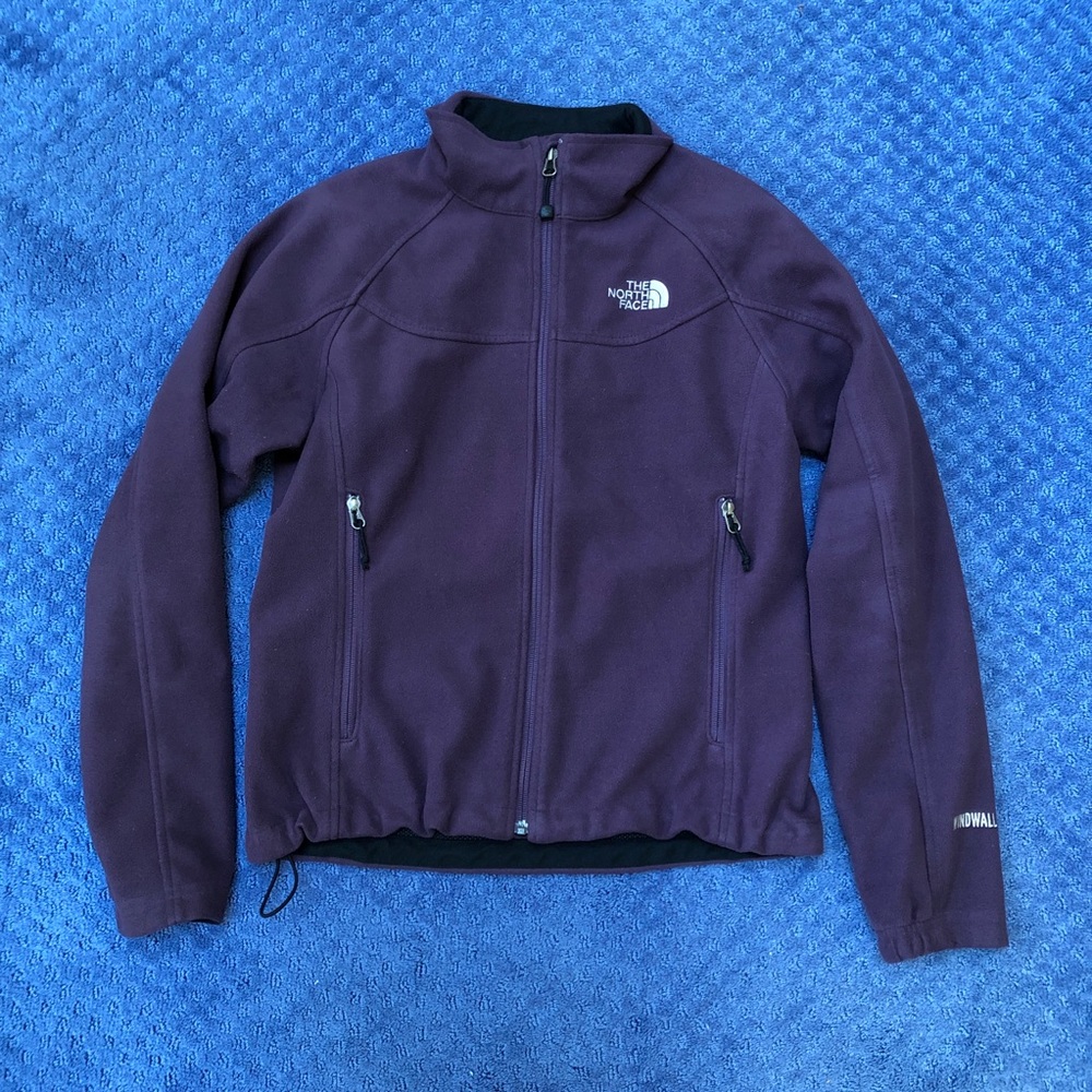 North Face Purple Full Zip Windwall Fleece Jacket